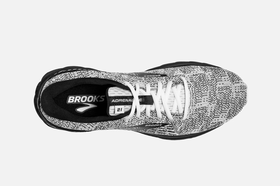 Brooks Adrenaline GTS 21 Road Running Shoes - Womens - White/Grey/Black - JU4931860